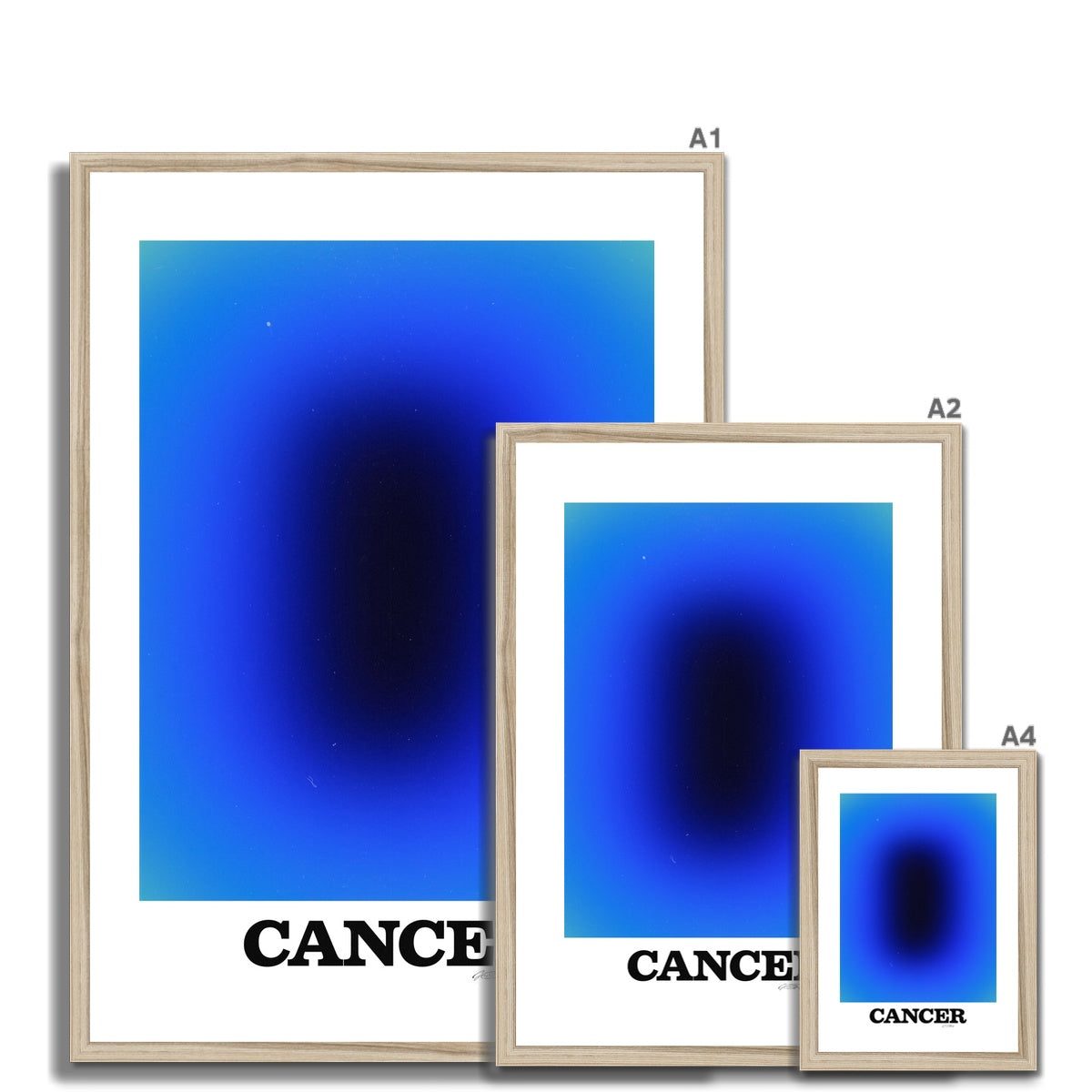 Our Cancer Aura art print is the perfect wall art to show off your star sign. Find a zodiac gradient print or poster in our astrology collection.