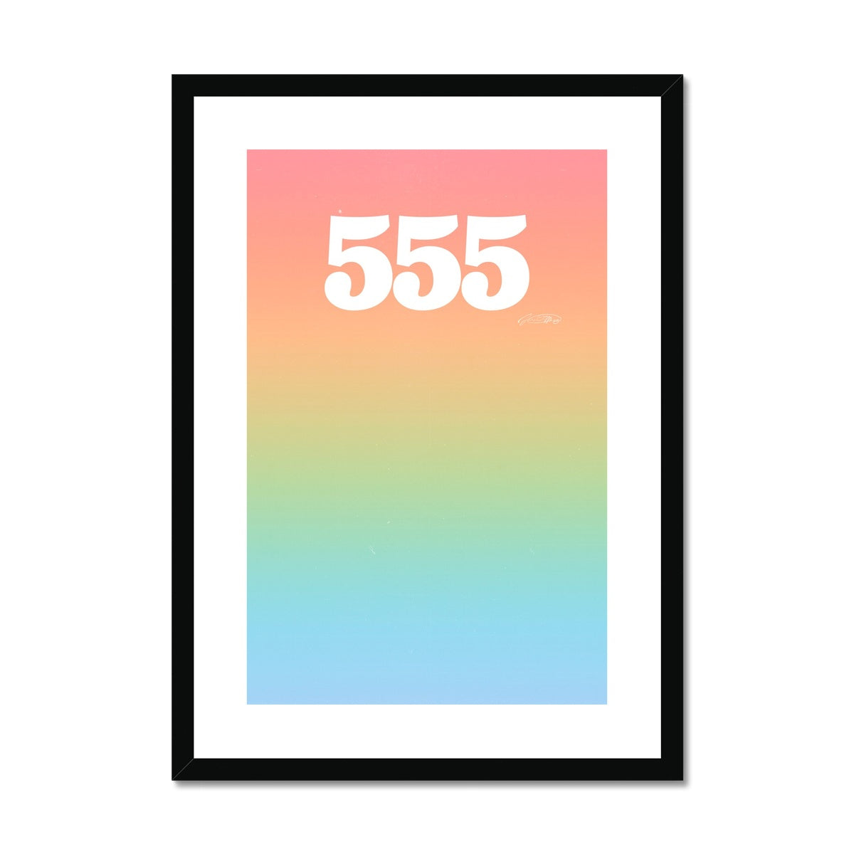 An angel number art print with a gradient aura. Add a touch of angel energy to your walls with a angel number auras. The perfect wall art posters to create a soft and dreamy aesthetic with your apartment or dorm decor. 555 Change: Something New Is Coming.