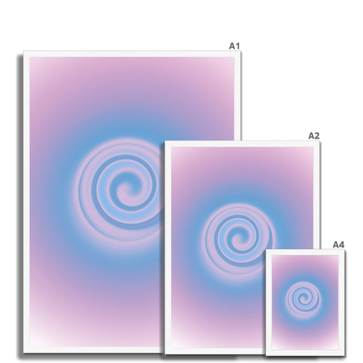 Sunset gradient aura wall art prints featuring warped pastel gradients. Colorful aura gradient posters perfect as aesthetic dorm and apartment decor.