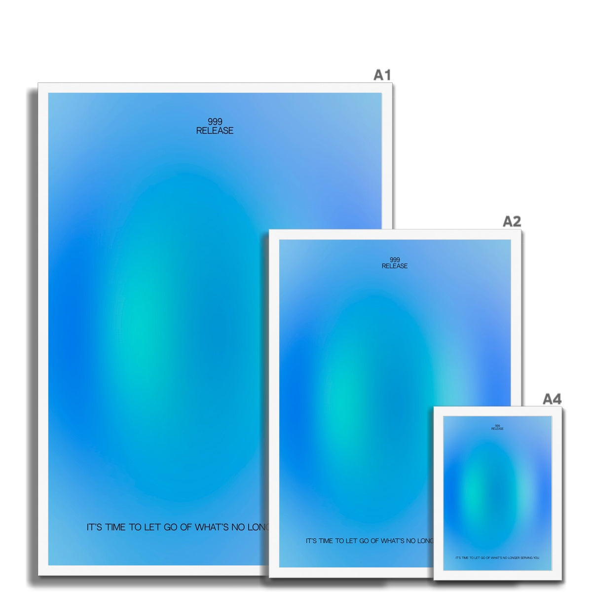 An angel number art print with a gradient aura. Add a touch of angel energy to your walls with a angel number auras. The perfect wall art posters to create a soft and dreamy aesthetic with your apartment or dorm decor. 999 Release: It’s Time To Let Go Of What’s No Longer Serving You.