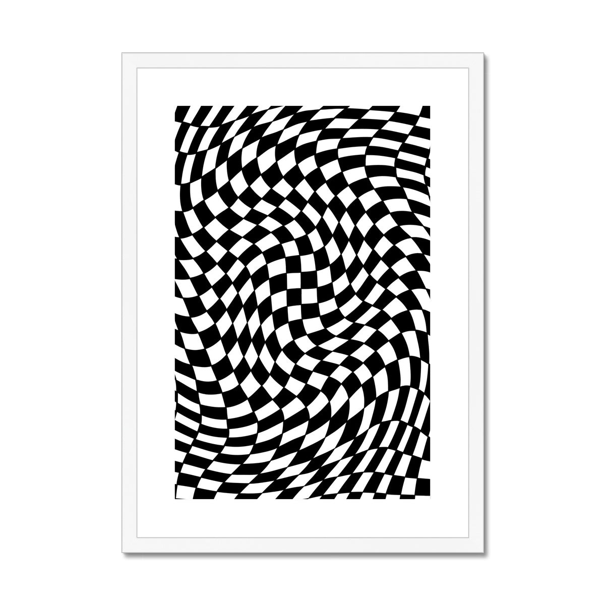 © les muses / Danish pastel art prints full of psychedelic wavy checkers.
Retro warped checker posters in dreamy pastels perfect for funky apartment or trendy dorm decor. 