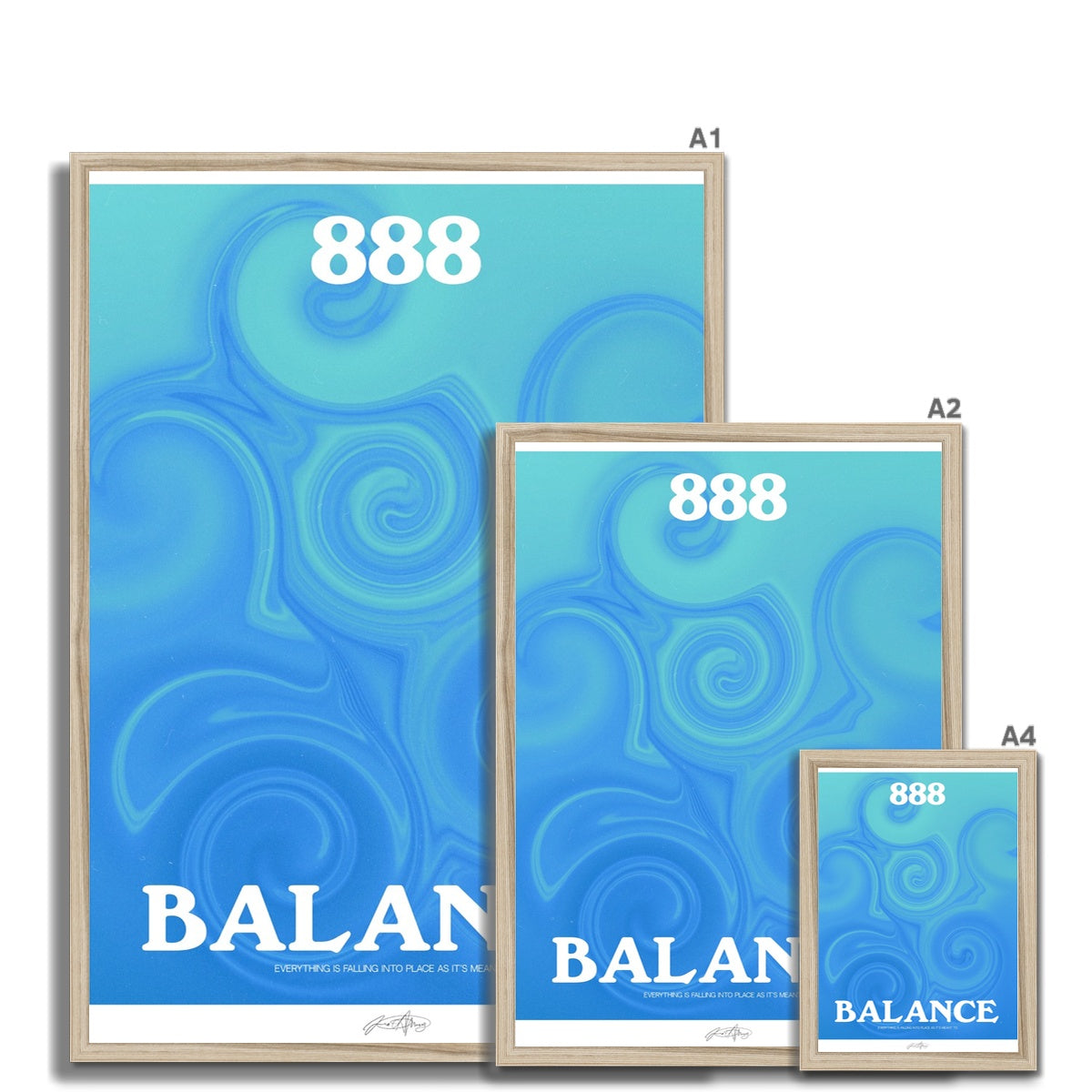 An angel number art print with a gradient aura. Add a touch of angel energy to your walls with a angel number auras. The perfect wall art posters to create a soft and dreamy aesthetic with your apartment or dorm decor. 888 Balance: Everything Is Falling Into Place As It’s Meant To Be.