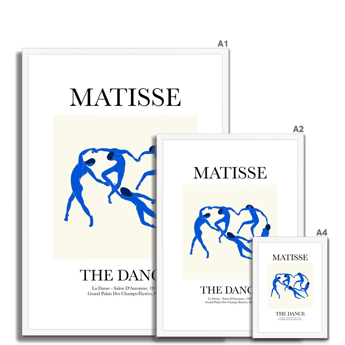 © les muses / Matisse wall art prints featuring nude figure cut outs or "Papiers Découpés" in a danish pastel style. Matisse exhibition posters with paper cut-outs. Berggruen & Cie museum prints for your gallery wall.

