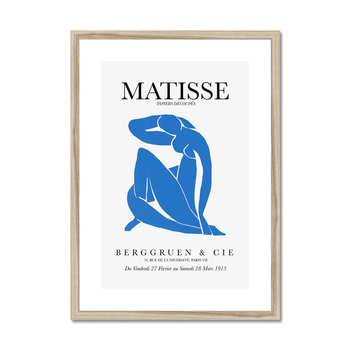 © les muses / Matisse wall art prints featuring nude figure cut outs or "Papiers Découpés" in a danish pastel style. Matisse exhibition posters with paper cut-outs. Berggruen & Cie museum prints for your gallery wall.