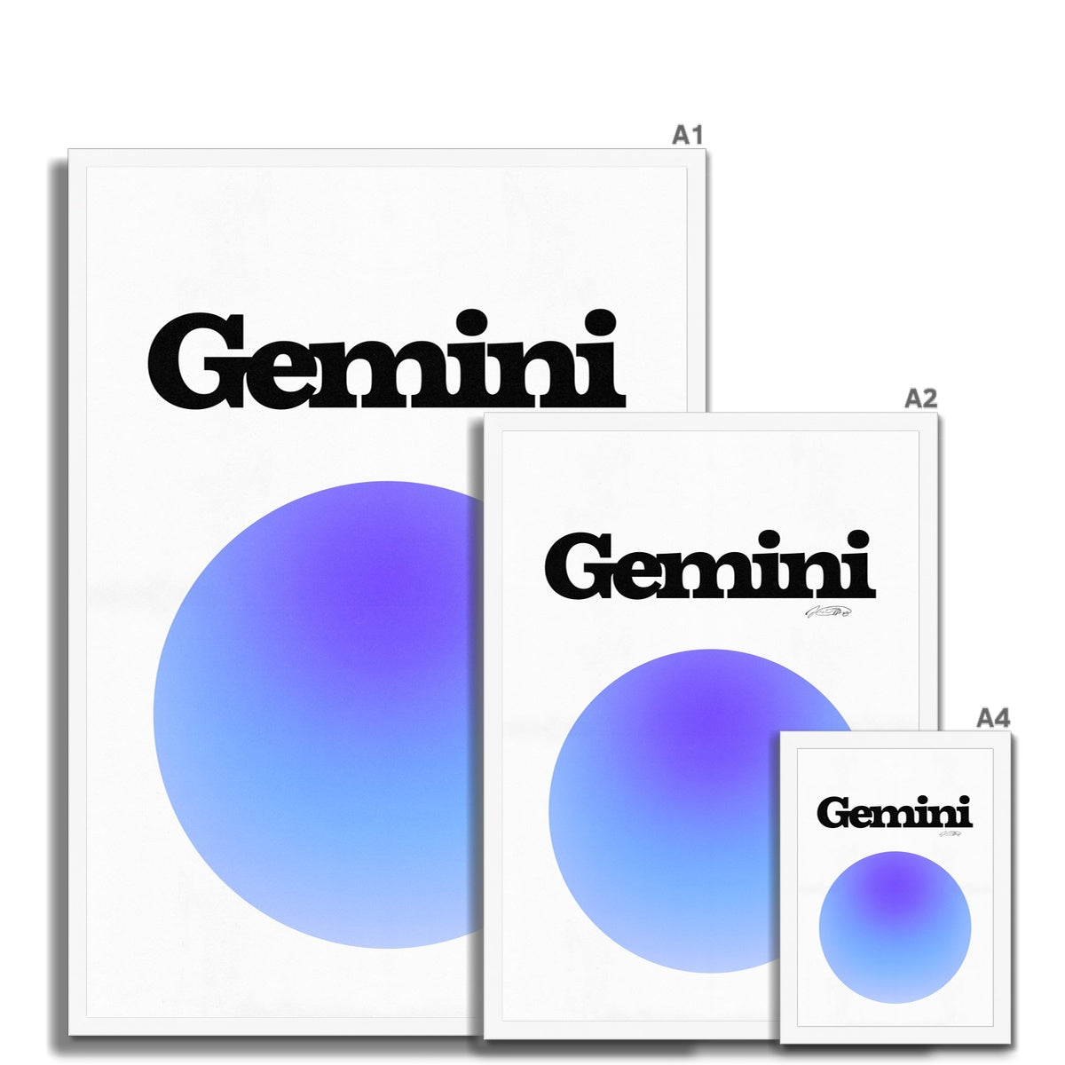 Our Gemini Aura art print is the perfect wall art to show off your star sign. Find a zodiac gradient print or poster in our astrology collection.