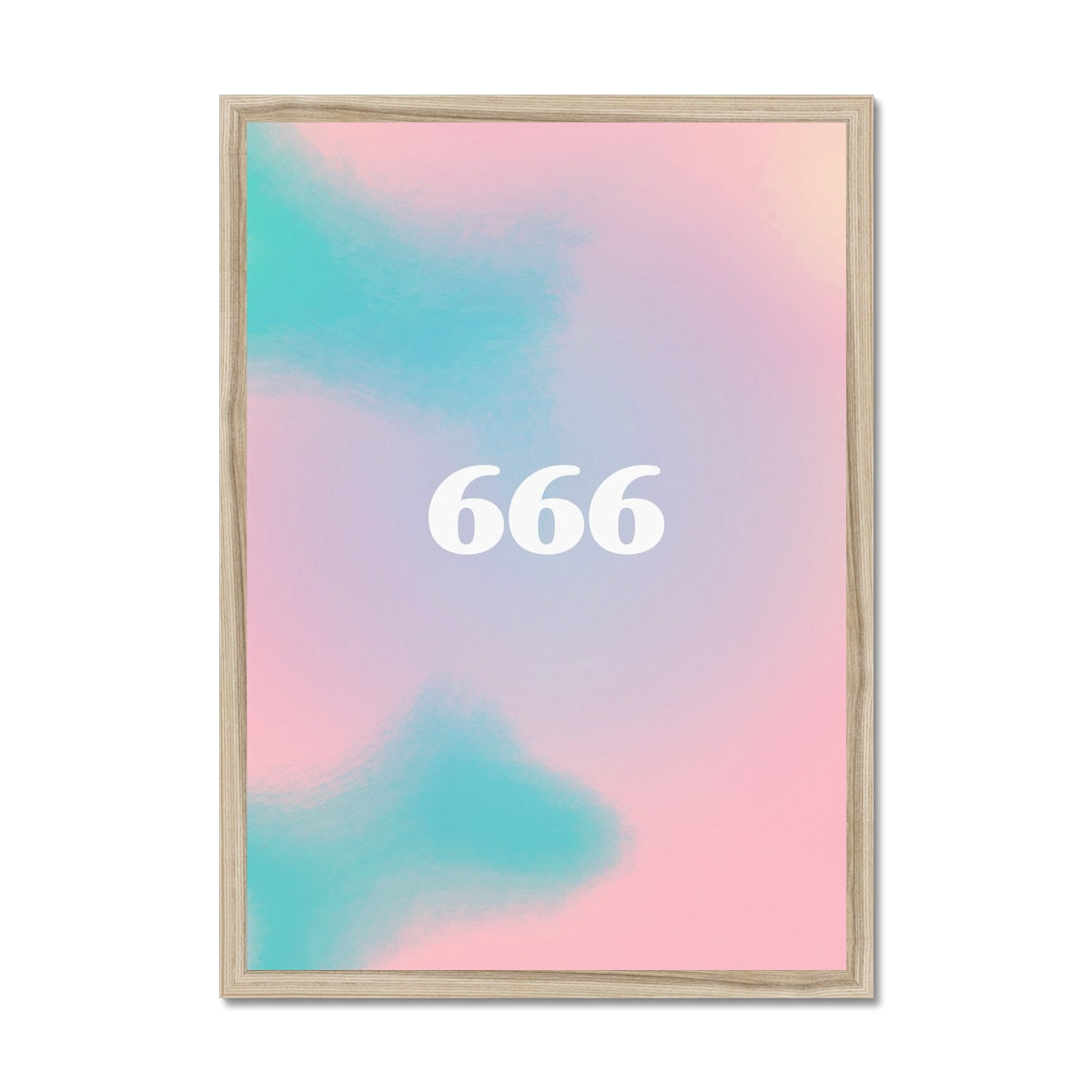 An angel number art print with a gradient aura. Add a touch of angel energy to your walls with a angel number auras. The perfect wall art posters to create a soft and dreamy aesthetic with your apartment or dorm decor. 666 Reflect: It Is Time To Wake Up To Your Higher Spiritual Truth.