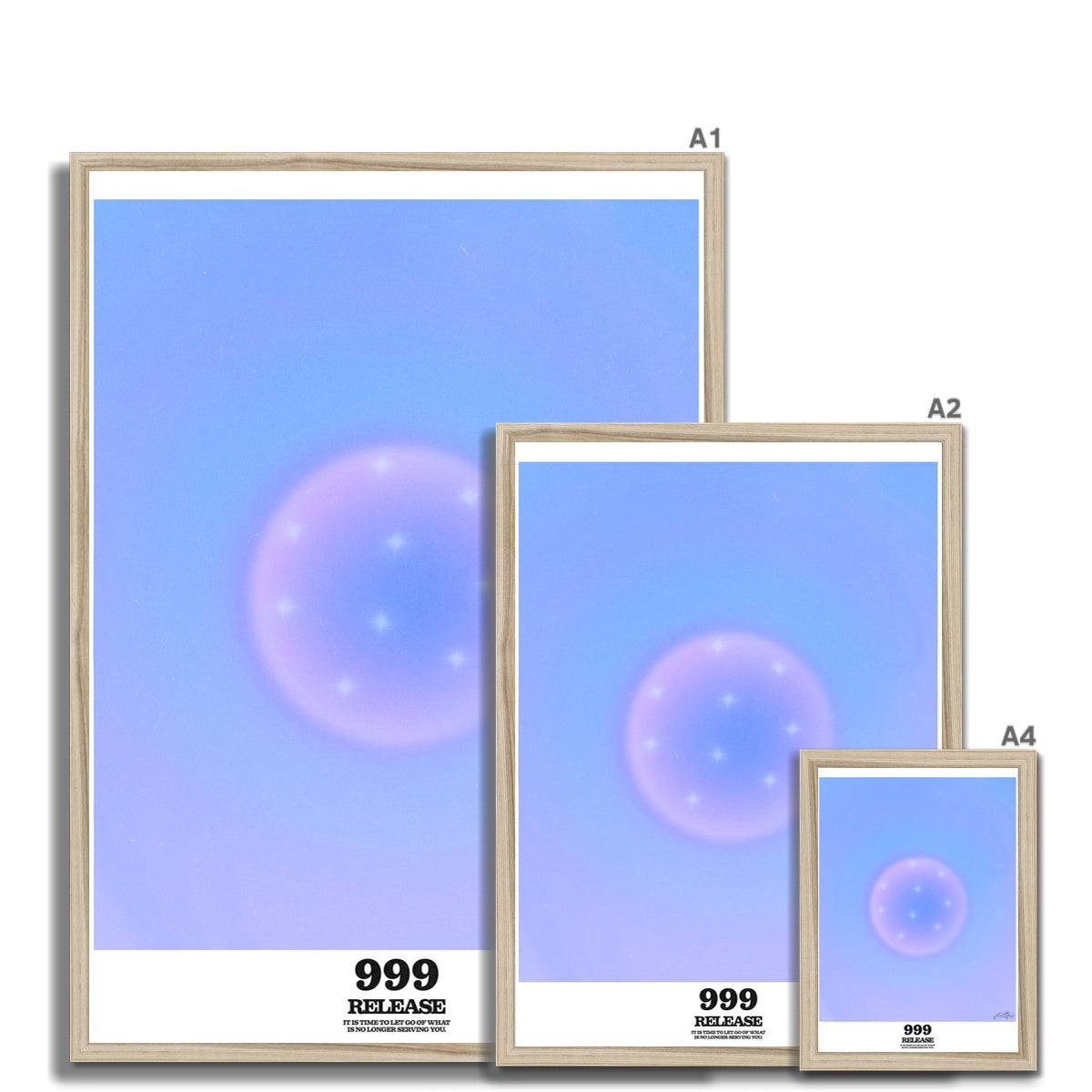 An angel number art print with a gradient aura. Add a touch of angel energy to your walls with a angel number auras. The perfect wall art posters to create a soft and dreamy aesthetic with your apartment or dorm decor. 999 Release: It’s Time To Let Go Of What’s No Longer Serving You.