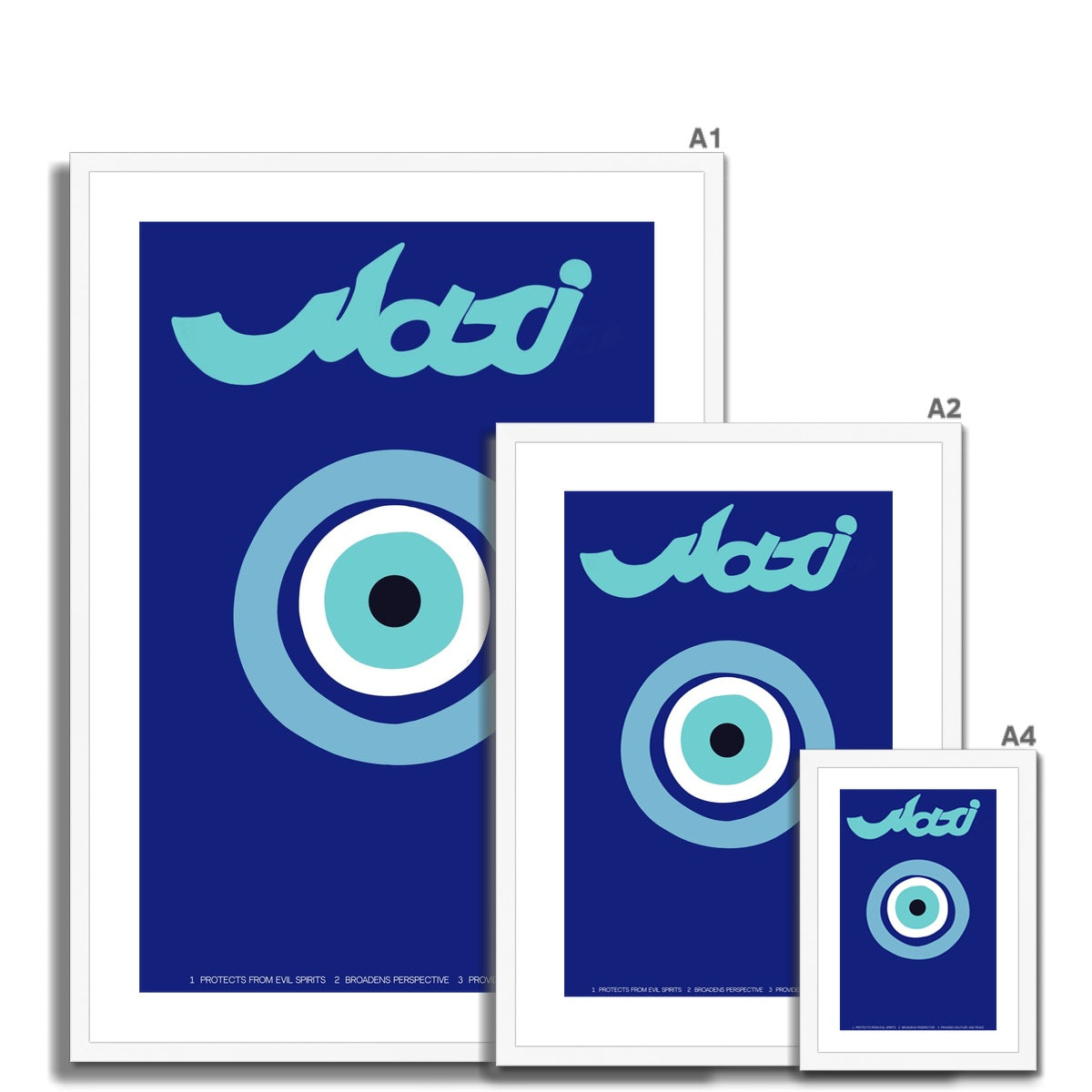 © les muses / Evil eye wall art prints inspired from the Greek islands of Santorini and Mykonos.
Colorful summer posters that make cute dorm and apartment decor.