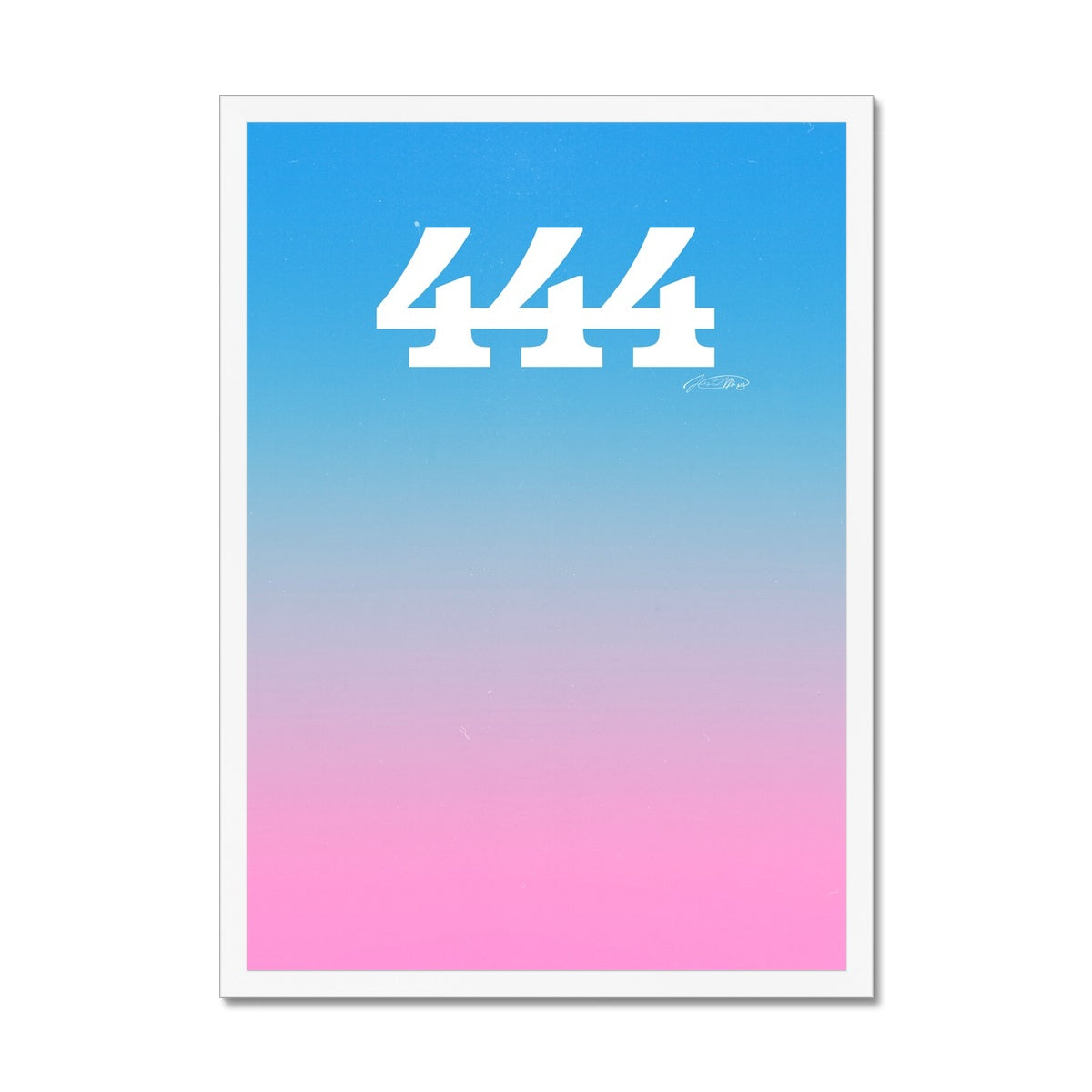 An angel number art print with a gradient aura. Add a touch of angel energy to your walls with a angel number auras. The perfect wall art posters to create a soft and dreamy aesthetic with your apartment or dorm decor. 444 Protection: The Universe And Your Spiritual Guides Are Protecting You.