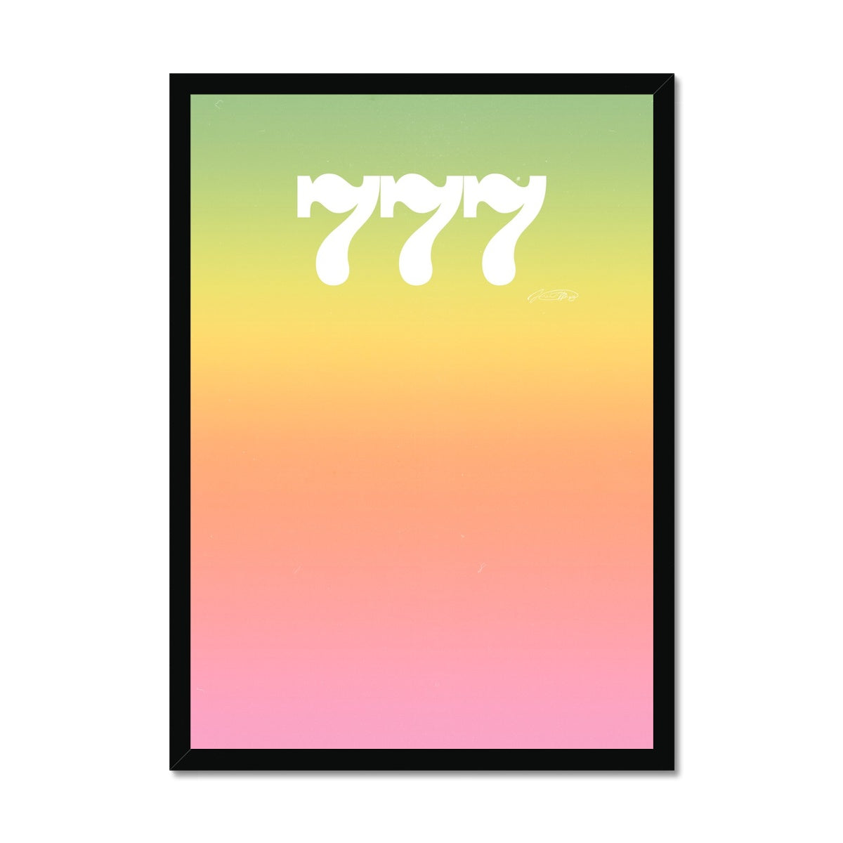 An angel number art print with a gradient aura. Add a touch of angel energy to your walls with a angel number auras. The perfect wall art posters to create a soft and dreamy aesthetic with your apartment or dorm decor. 777 Luck: Wonderful Things Are About To Happen