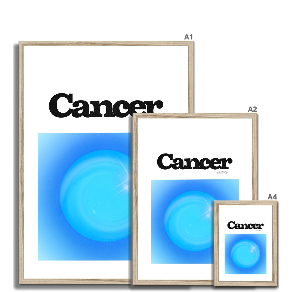 Our Cancer Aura art print is the perfect wall art to show off your star sign. Find a zodiac gradient print or poster in our astrology collection.