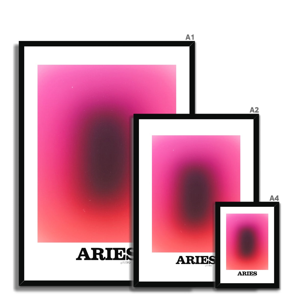 Our Aries Aura art print is the perfect wall art to show off your star sign. Find a zodiac gradient print or poster in our astrology collection.