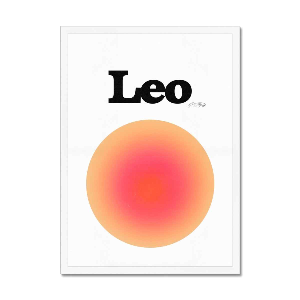 Leo Aura art print by Les Muses. Zodiac sign wall art. Aesthetic gradient star sign poster. Astrology artwork collection.