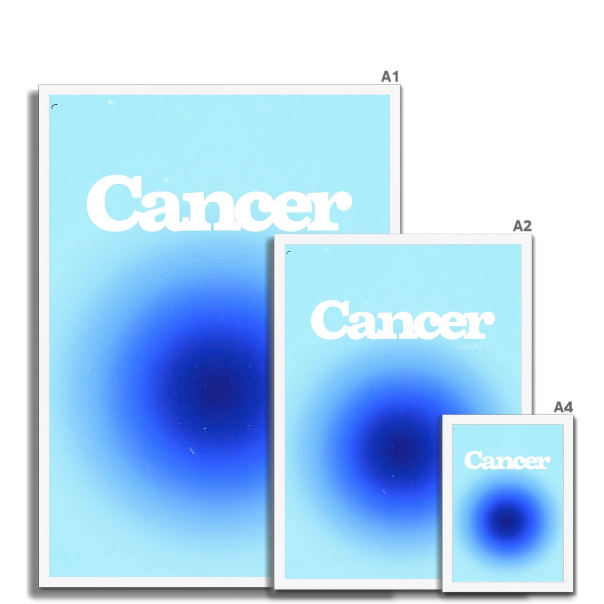 Our Cancer Aura art print is the perfect wall art to show off your star sign. Find a zodiac gradient print or poster in our astrology collection.