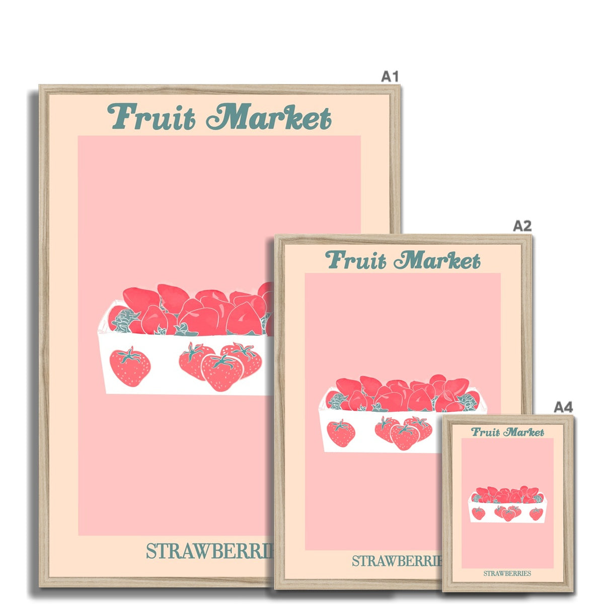 © les muses / Our Fruit Market collection features wall art with vibrant illustrations of fruits under original hand drawn typography. Danish pastel posters full of fruit to brighten up any gallery wall. The full resolution art prints of our popular Flower Market and Fruit Market designs are available only from Les Muses. 