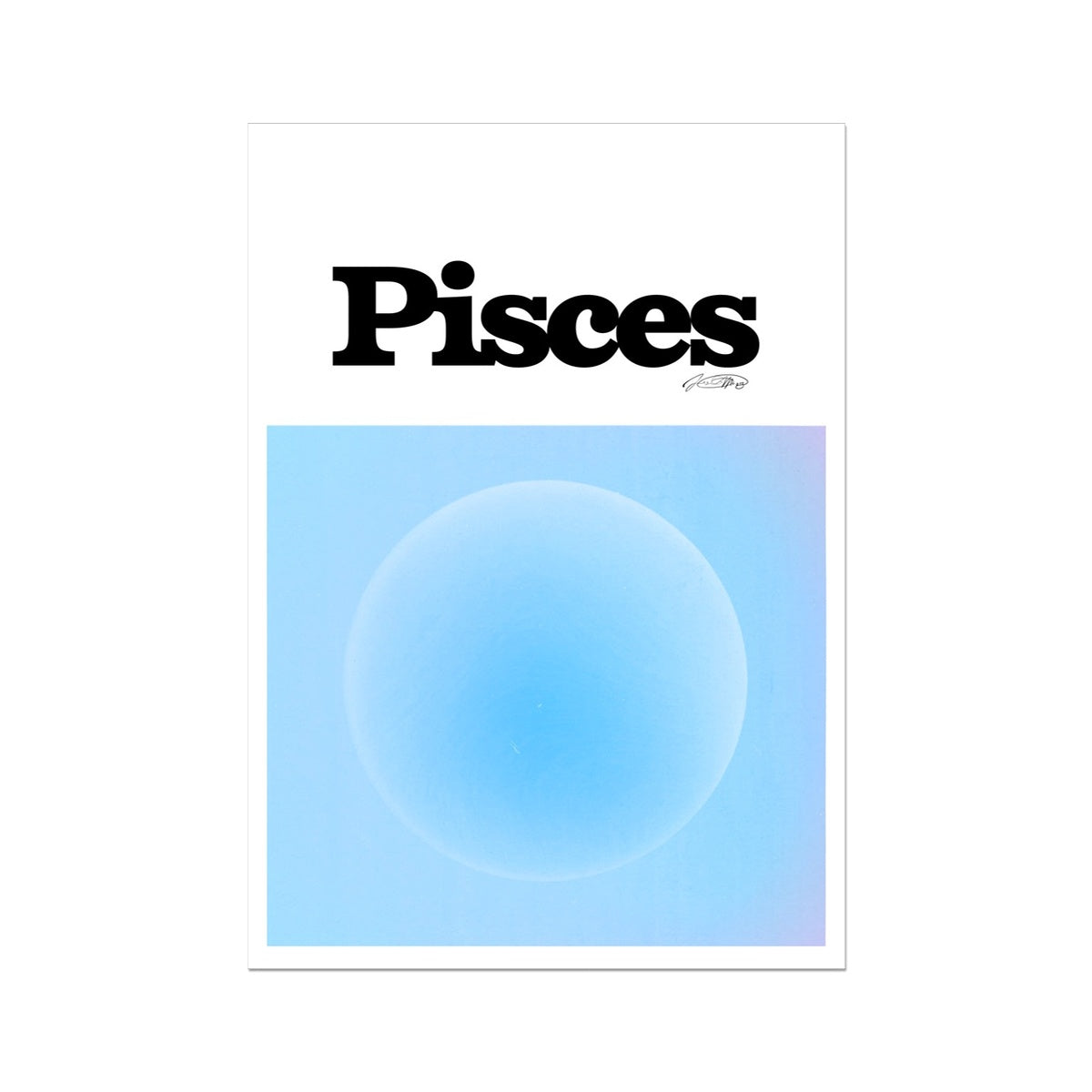 Our Pisces Aura art print is the perfect wall art to show off your star sign. Find a zodiac gradient print or poster in our astrology collection.