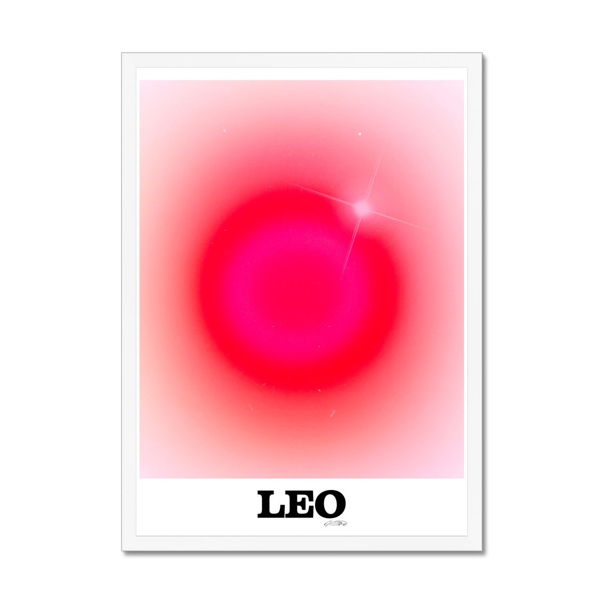 Leo Aura art print by Les Muses. Zodiac sign wall art. Aesthetic gradient star sign poster. Astrology artwork collection.