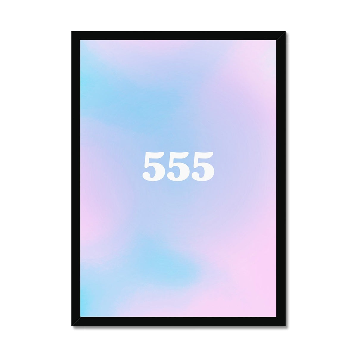 An angel number art print with a gradient aura. Add a touch of angel energy to your walls with a angel number auras. The perfect wall art posters to create a soft and dreamy aesthetic with your apartment or dorm decor. 555 Change: Something New Is Coming.