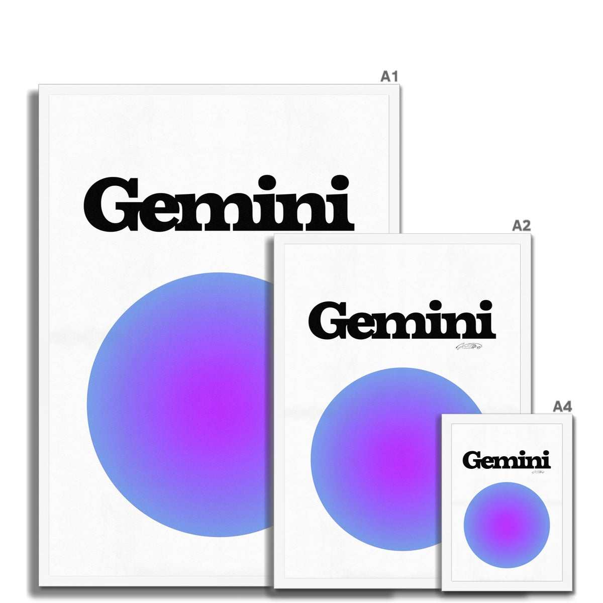 Our Gemini Aura art print is the perfect wall art to show off your star sign. Find a zodiac gradient print or poster in our astrology collection.