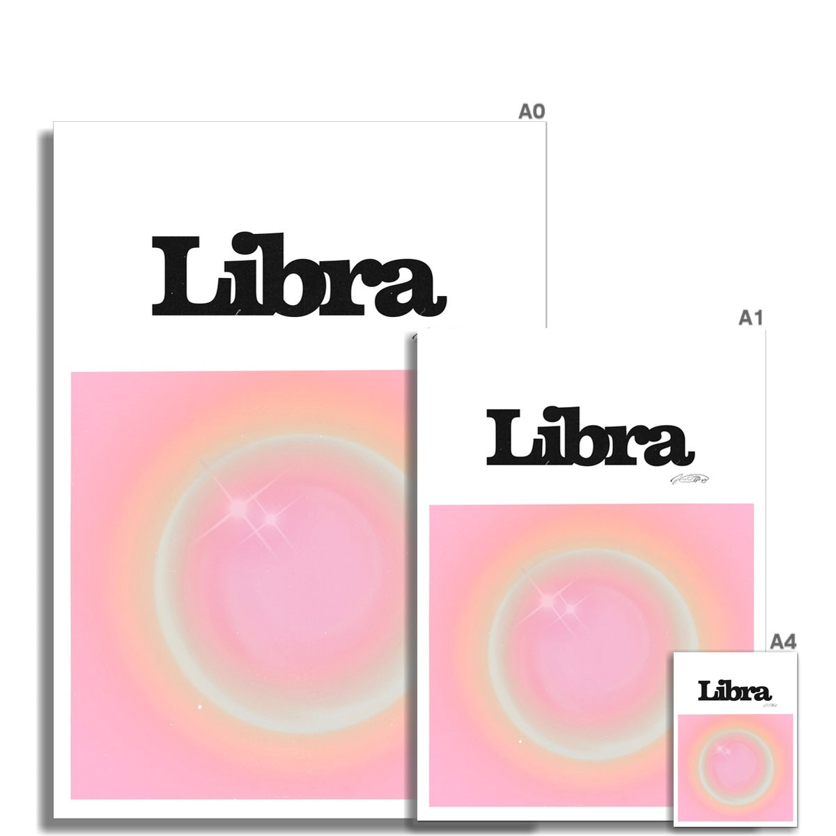 Our Libra Aura art print is the perfect wall art to show off your star sign. Find a zodiac gradient print or poster in our astrology collection.