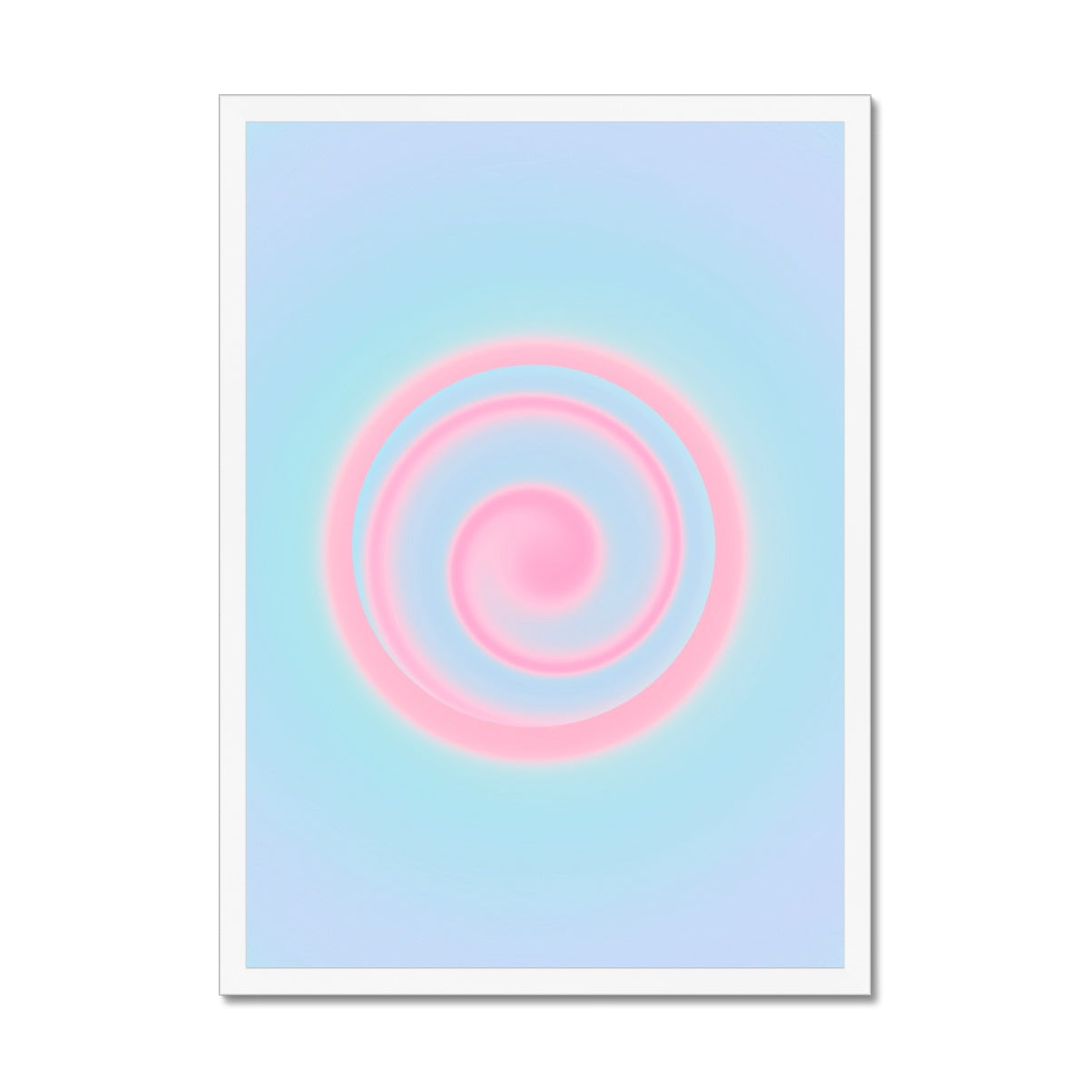 Sunset gradient aura wall art prints featuring warped pastel gradients. Colorful aura gradient posters perfect as aesthetic dorm and apartment decor.