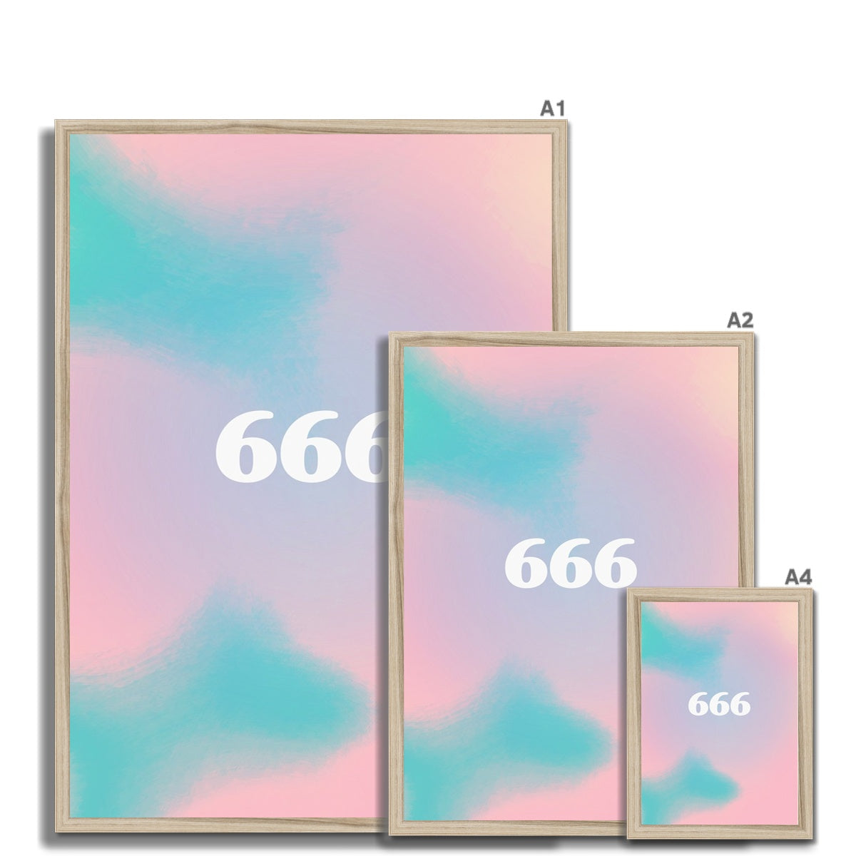 An angel number art print with a gradient aura. Add a touch of angel energy to your walls with a angel number auras. The perfect wall art posters to create a soft and dreamy aesthetic with your apartment or dorm decor. 666 Reflect: It Is Time To Wake Up To Your Higher Spiritual Truth.