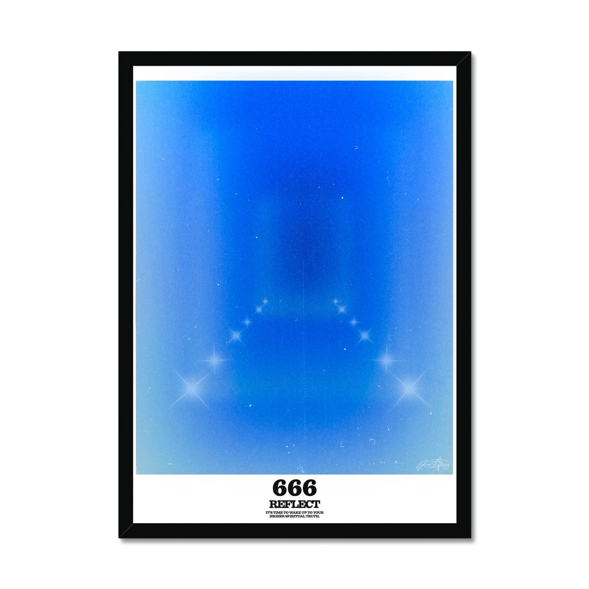 An angel number art print with a gradient aura. Add a touch of angel energy to your walls with a angel number auras. The perfect wall art posters to create a soft and dreamy aesthetic with your apartment or dorm decor. 666 Reflect: It Is Time To Wake Up To Your Higher Spiritual Truth.