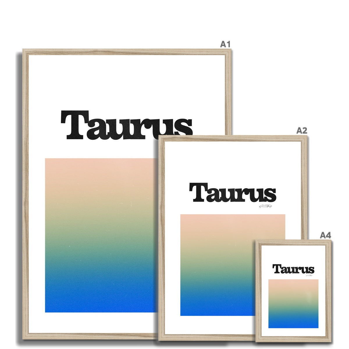 Our Taurus Aura art print is the perfect wall art to show off your star sign. Find a zodiac gradient print or poster in our astrology collection.