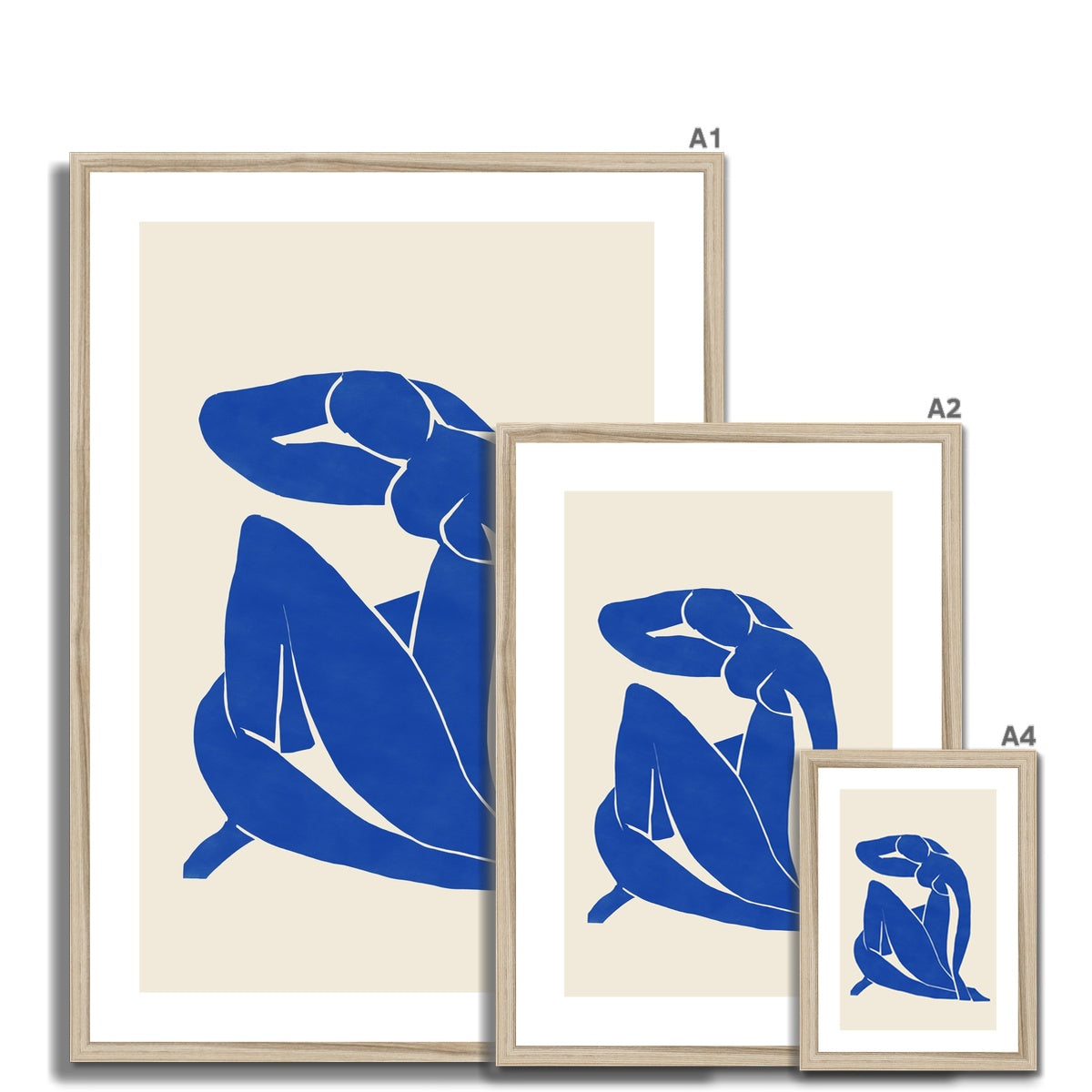 © les muses / Matisse wall art prints featuring nude figure cut outs or "Papiers Découpés" in a danish pastel style. Matisse exhibition posters with paper cut-outs. Berggruen & Cie museum prints for your gallery wall.