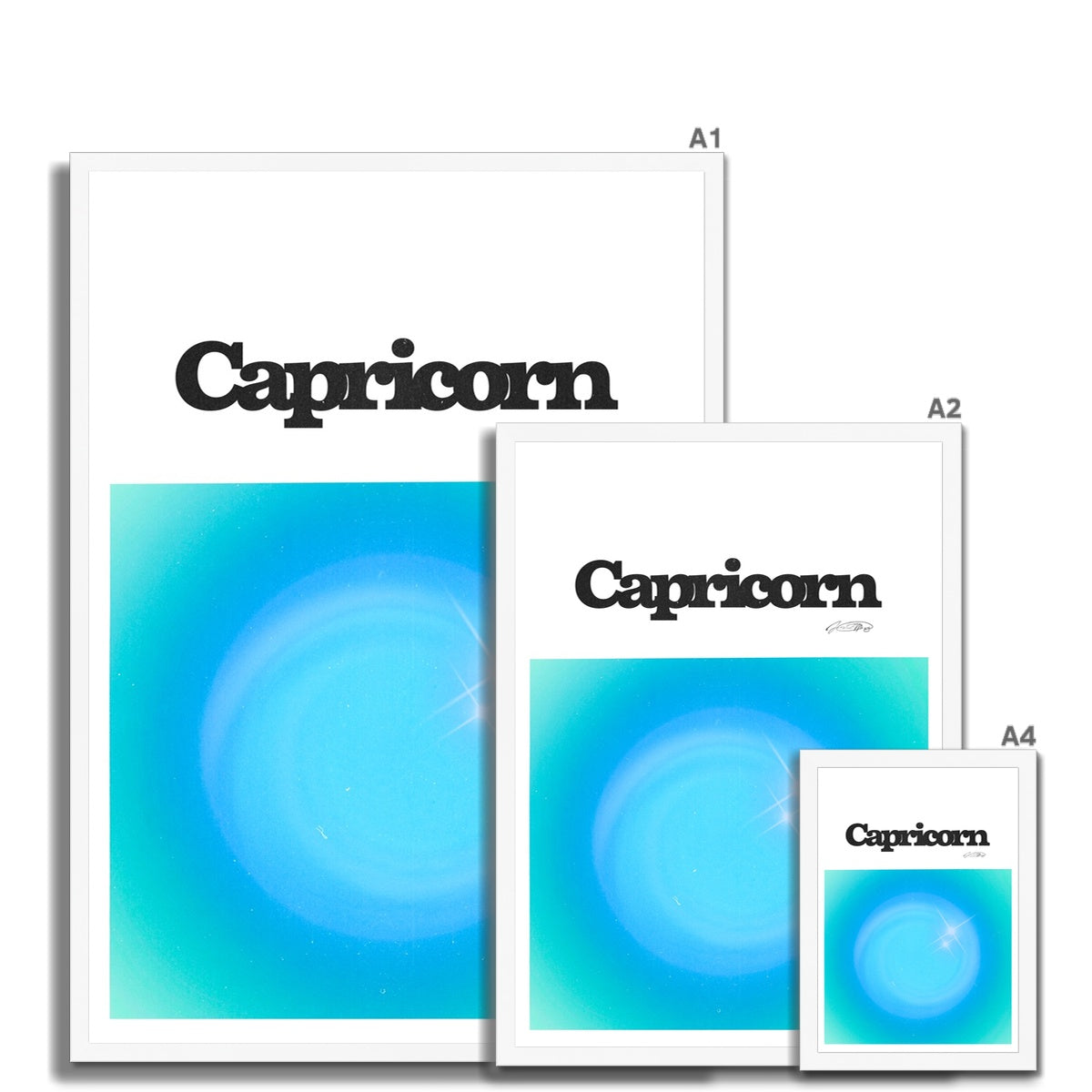 Our Capricorn Aura art print is the perfect wall art to show off your star sign. Find a zodiac gradient print or poster in our astrology collection.