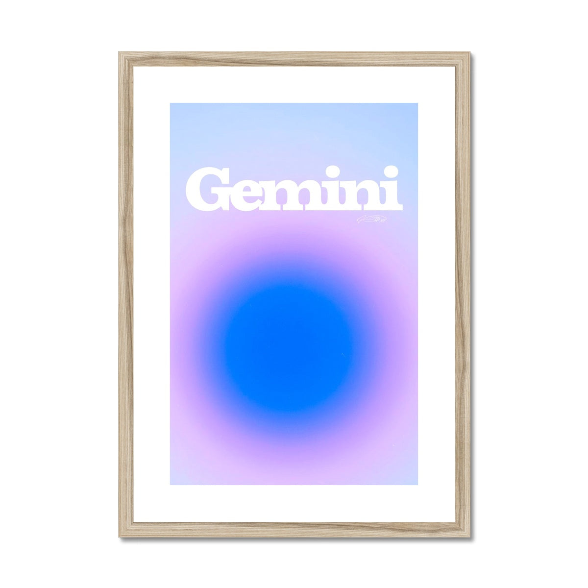 Our Gemini Aura art print is the perfect wall art to show off your star sign. Find a zodiac gradient print or poster in our astrology collection.