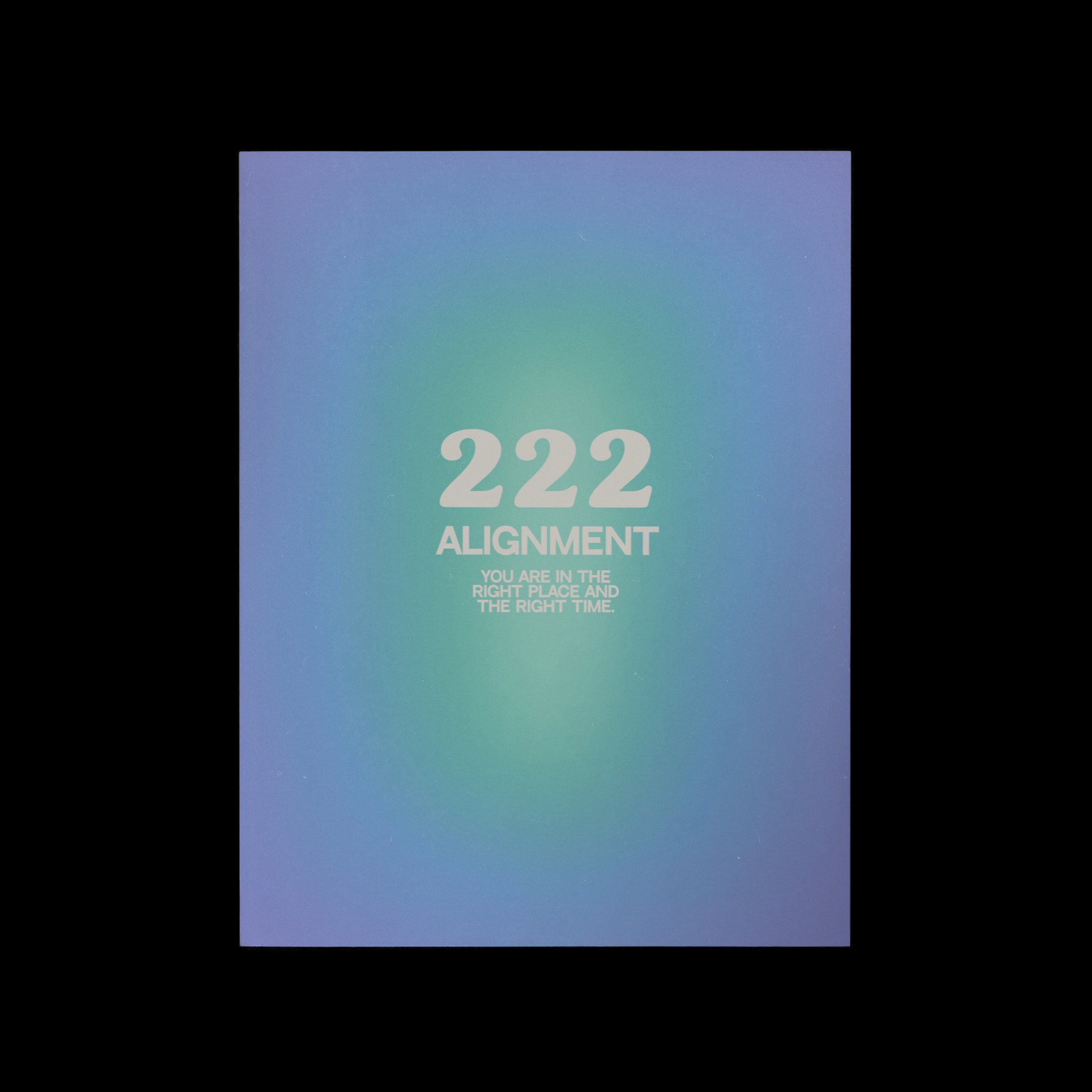An angel number art print with a gradient aura. Add a touch of angel energy to your walls with a angel number auras. The perfect wall art posters to create a soft and dreamy aesthetic with your apartment or dorm decor. 222 Alignment: You Are In The Right Place And The Right Time.