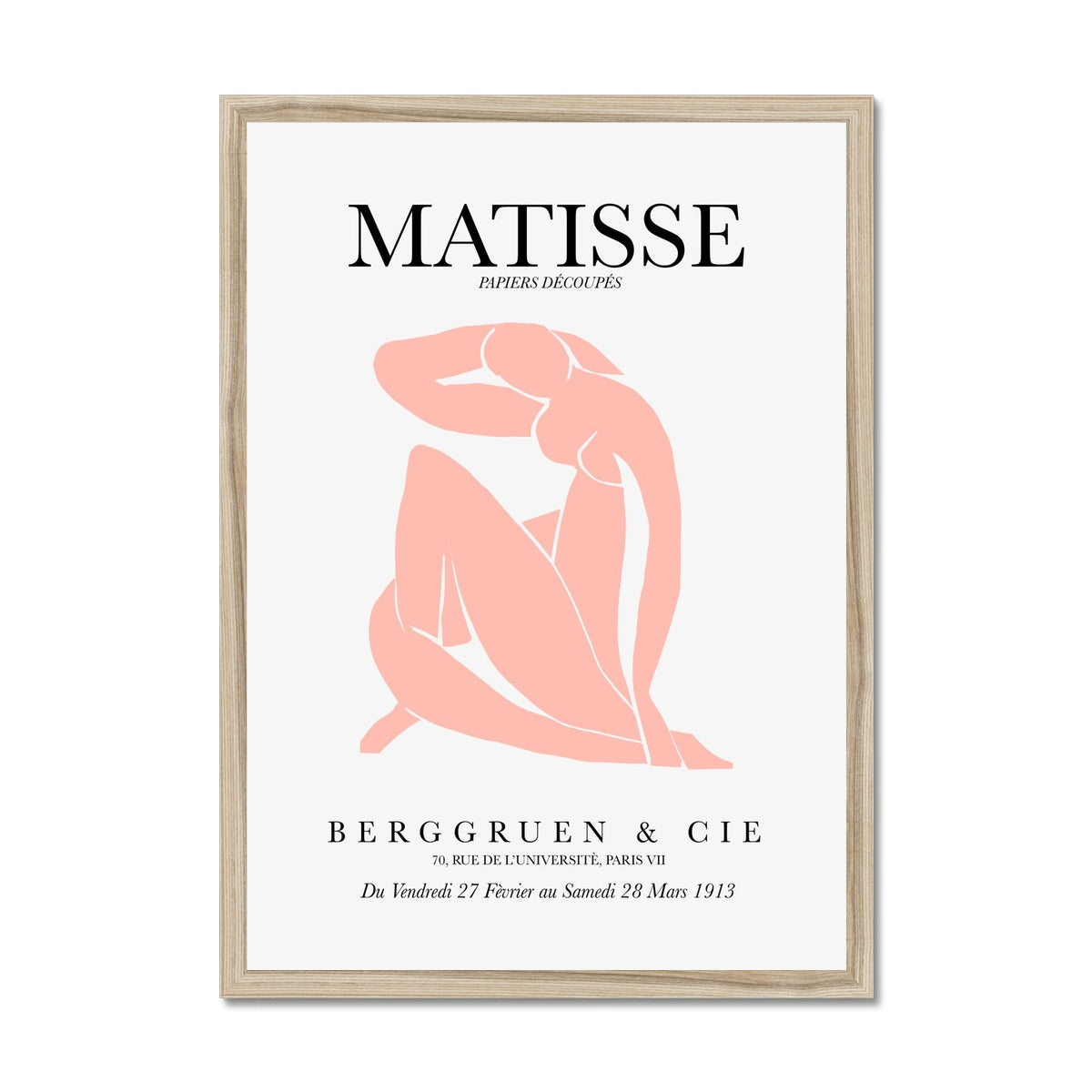 © les muses / Matisse wall art prints featuring nude figure cut outs or "Papiers Découpés" in a danish pastel style. Matisse exhibition posters with paper cut-outs. Berggruen & Cie museum prints for your gallery wall.