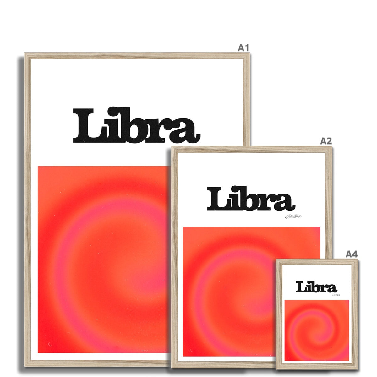 Our Libra Aura art print is the perfect wall art to show off your star sign. Find a zodiac gradient print or poster in our astrology collection.