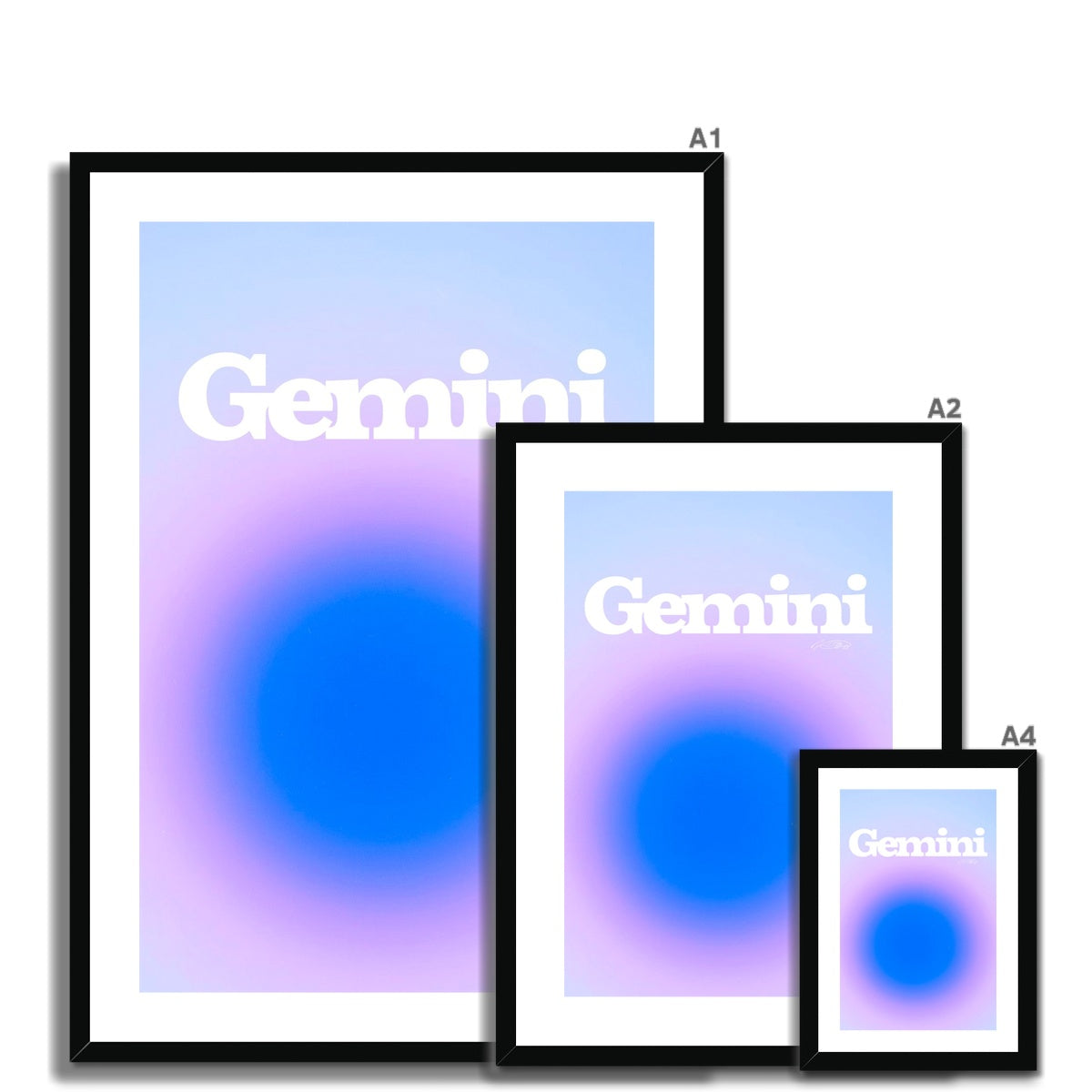 Our Gemini Aura art print is the perfect wall art to show off your star sign. Find a zodiac gradient print or poster in our astrology collection.