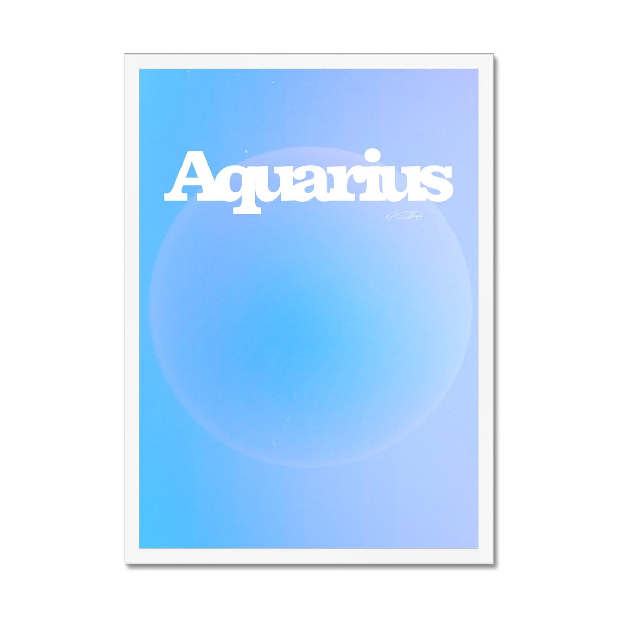 Our Aquarius Aura art print is the perfect wall art to show off your star sign. Find a zodiac gradient print or poster in our astrology collection.