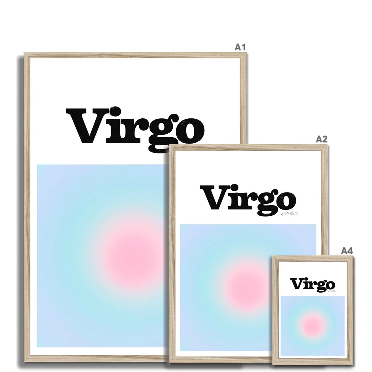 Virgo Aura art print by Les Muses. Zodiac sign wall art. Astrology artwork collection.