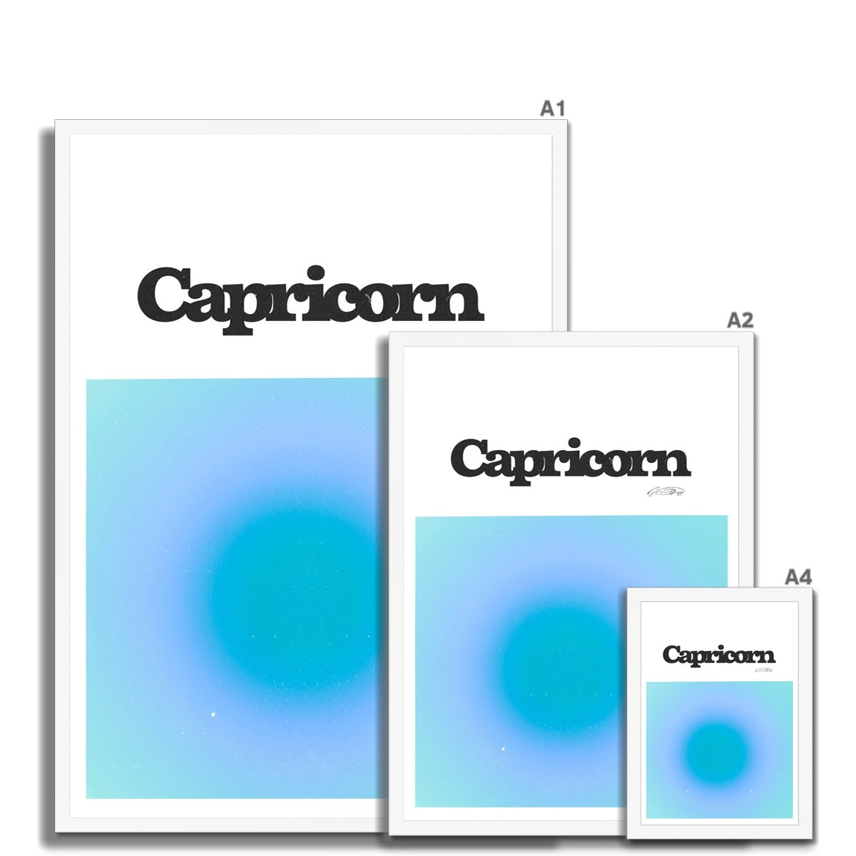 Our Capricorn Aura art print is the perfect wall art to show off your star sign. Find a zodiac gradient print or poster in our astrology collection.