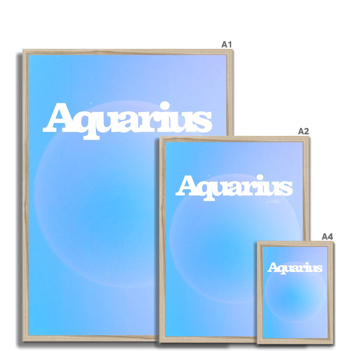 Our Aquarius Aura art print is the perfect wall art to show off your star sign. Find a zodiac gradient print or poster in our astrology collection.