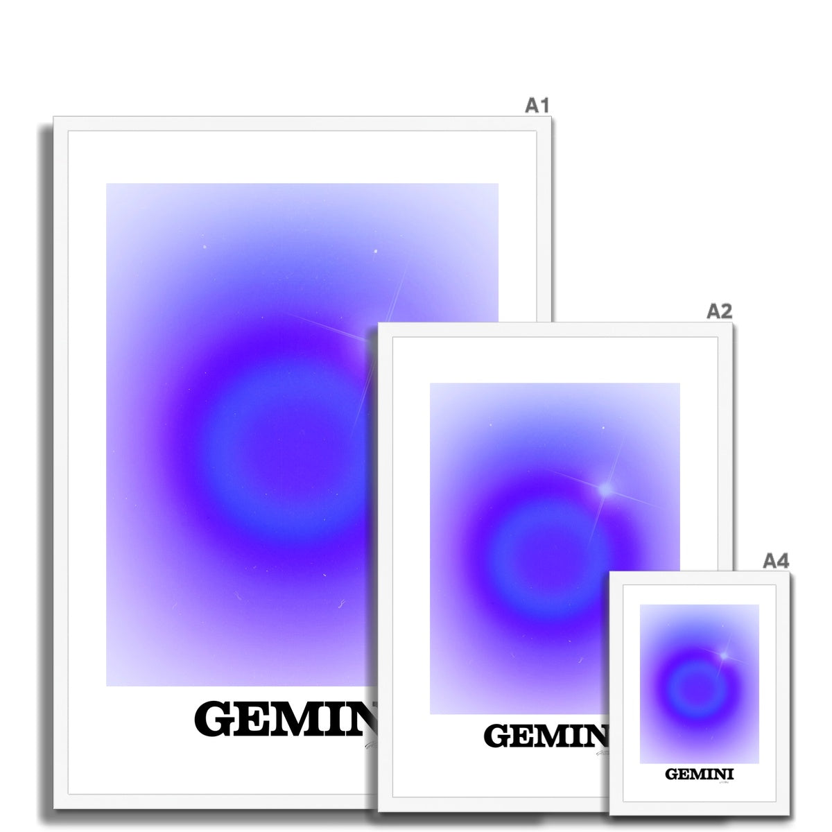 Our Gemini Aura art print is the perfect wall art to show off your star sign. Find a zodiac gradient print or poster in our astrology collection.