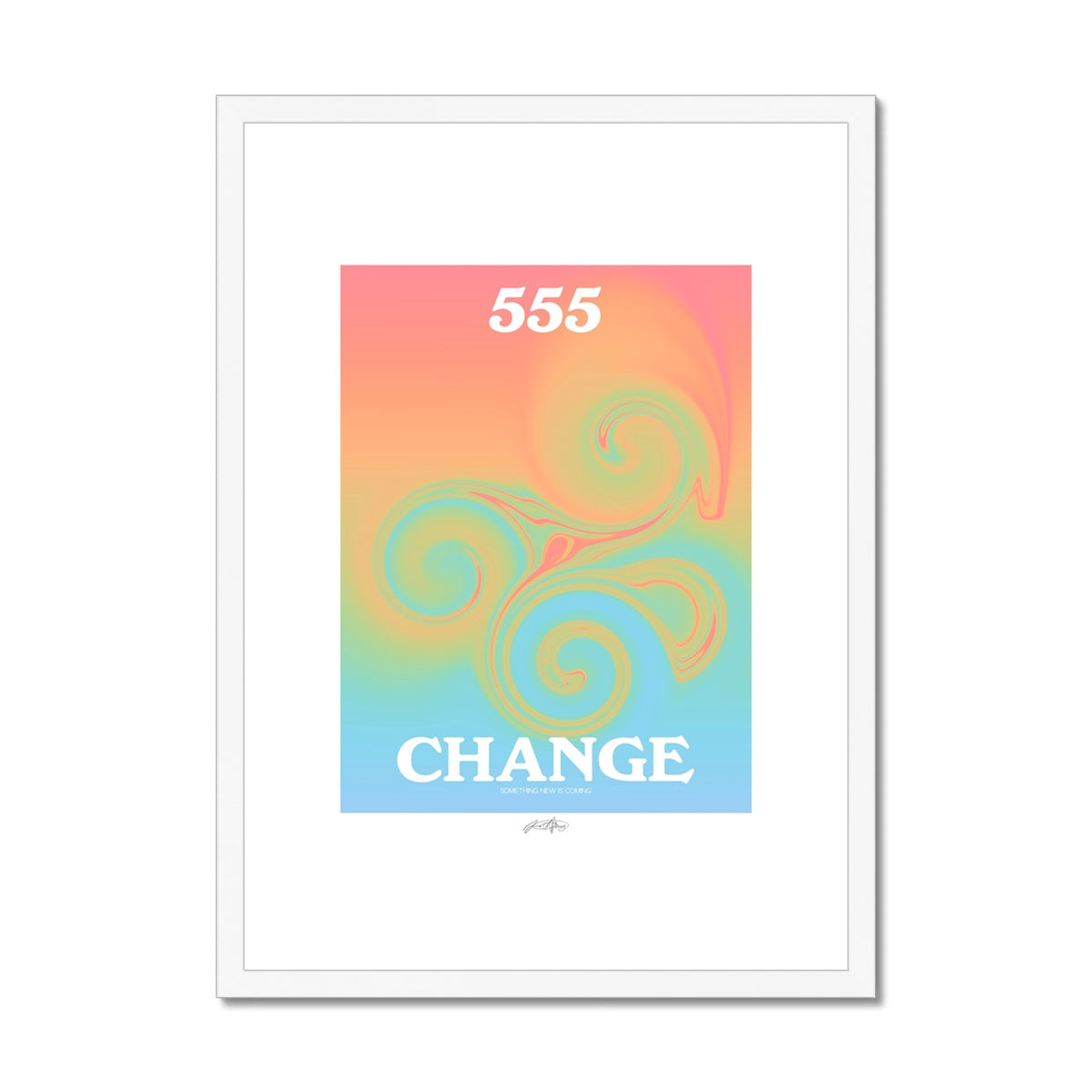 Angel Number 555 Framed & Mounted Print