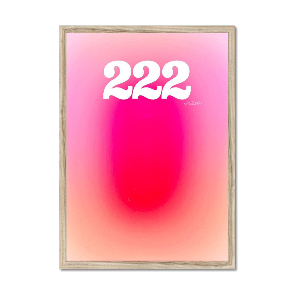 An angel number art print with a gradient aura. Add a touch of angel energy to your walls with a angel number auras. The perfect wall art posters to create a soft and dreamy aesthetic with your apartment or dorm decor. 222 Alignment: You Are In The Right Place And The Right Time.