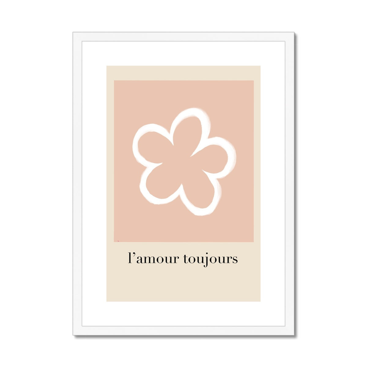 fleurs / l'amour toujours Framed & Mounted Print