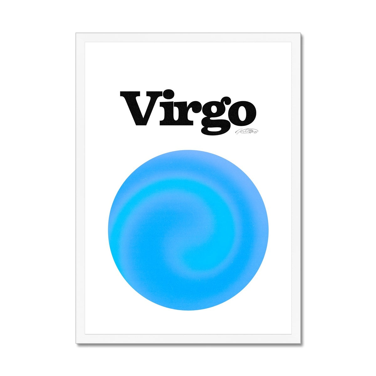 Virgo Aura art print by Les Muses. Zodiac sign wall art. Astrology artwork collection.