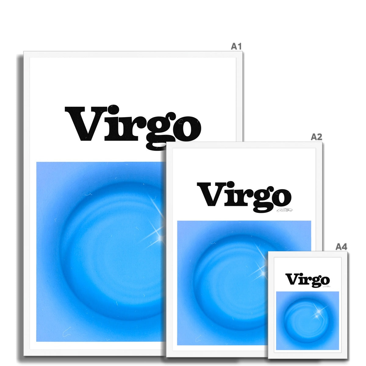 Virgo Aura art print by Les Muses. Zodiac sign wall art. Astrology artwork collection.