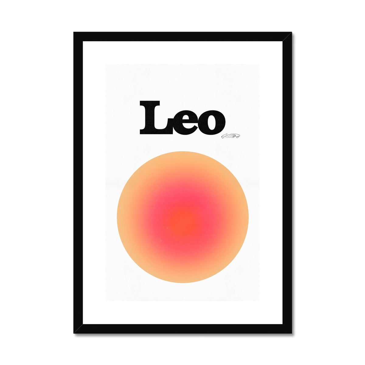 Leo Aura art print by Les Muses. Zodiac sign wall art. Aesthetic gradient star sign poster. Astrology artwork collection.