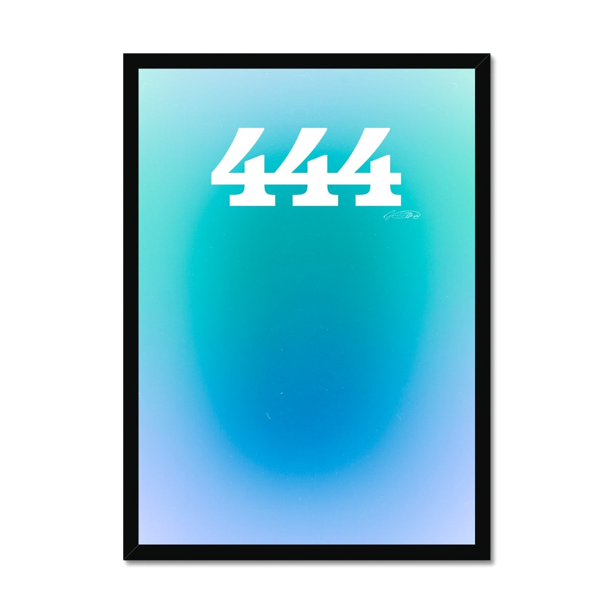 An angel number art print with a gradient aura. Add a touch of angel energy to your walls with a angel number auras. The perfect wall art posters to create a soft and dreamy aesthetic with your apartment or dorm decor. 444 Protection: The Universe And Your Spiritual Guides Are Protecting You.