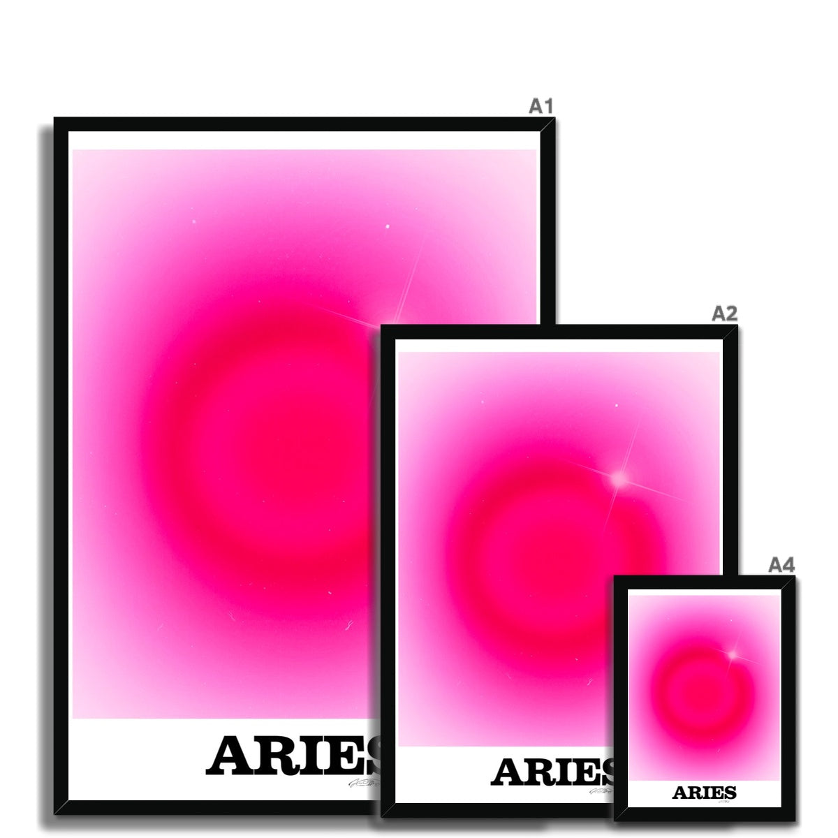 Our Aries Aura art print is the perfect wall art to show off your star sign. Find a zodiac gradient print or poster in our astrology collection.