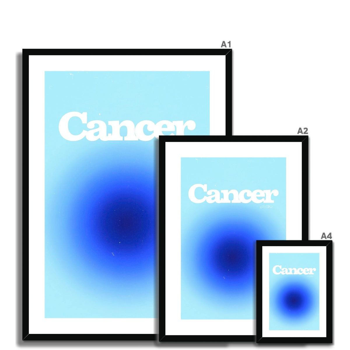 Our Cancer Aura art print is the perfect wall art to show off your star sign. Find a zodiac gradient print or poster in our astrology collection.