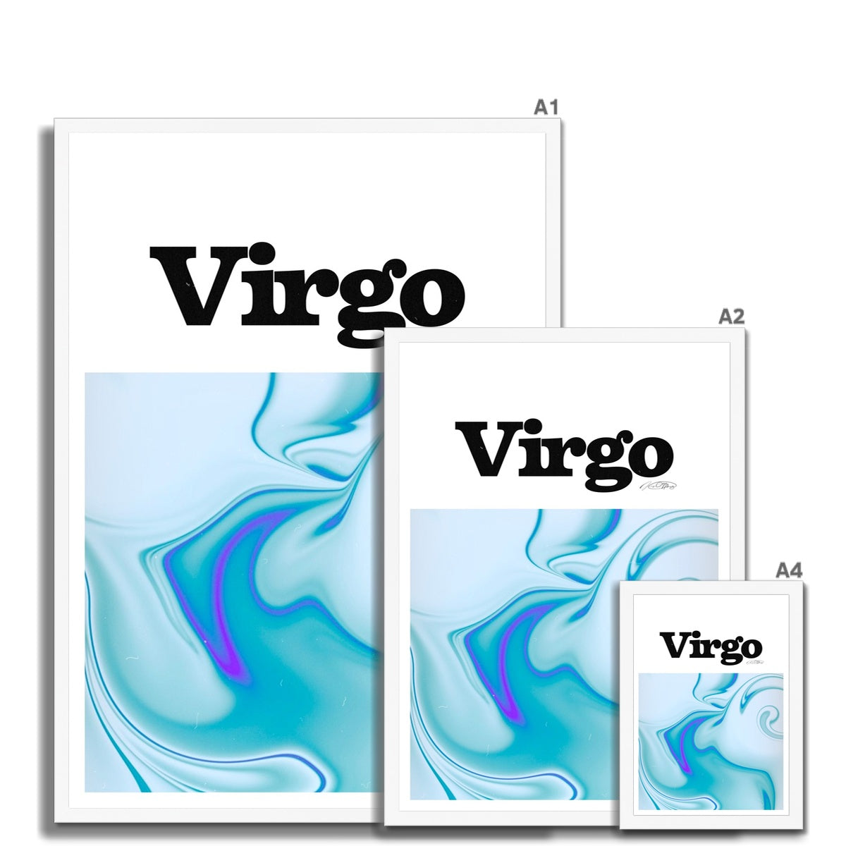 Virgo Aura art print by Les Muses. Zodiac sign wall art. Astrology artwork collection.